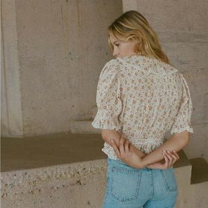 Doen Thames Top - alabaster countryside calico